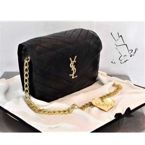 yves saint laurent cake decorations|Yves Saint Laurent purse cake with custom acrylic heart made by .